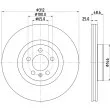Jeu de 2 disques de frein avant HELLA 8DD 355 132-011 - Visuel 1