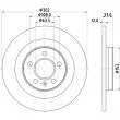 Jeu de 2 disques de frein arrière HELLA 8DD 355 132-121 - Visuel 1
