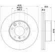 Jeu de 2 disques de frein avant HELLA 8DD 355 132-151 - Visuel 1