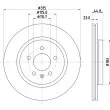 Jeu de 2 disques de frein arrière HELLA 8DD 355 132-181 - Visuel 1