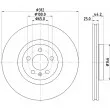 Jeu de 2 disques de frein avant HELLA 8DD 355 132-261 - Visuel 1