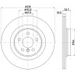 Jeu de 2 disques de frein arrière HELLA 8DD 355 132-301 - Visuel 1