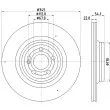Jeu de 2 disques de frein arrière HELLA 8DD 355 132-321 - Visuel 1