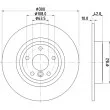 Jeu de 2 disques de frein arrière HELLA 8DD 355 132-391 - Visuel 1