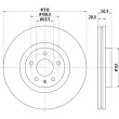 Jeu de 2 disques de frein avant HELLA 8DD 355 132-421 - Visuel 1