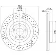 Jeu de 2 disques de frein arrière HELLA 8DD 355 132-461 - Visuel 1