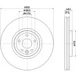 Jeu de 2 disques de frein avant HELLA 8DD 355 132-471 - Visuel 1