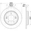 Jeu de 2 disques de frein arrière HELLA 8DD 355 132-611 - Visuel 1