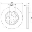 Jeu de 2 disques de frein avant HELLA 8DD 355 132-691 - Visuel 1