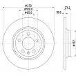 Jeu de 2 disques de frein arrière HELLA 8DD 355 132-701 - Visuel 1