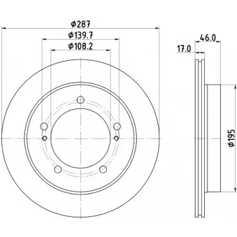Jeu de 2 disques de frein avant HELLA