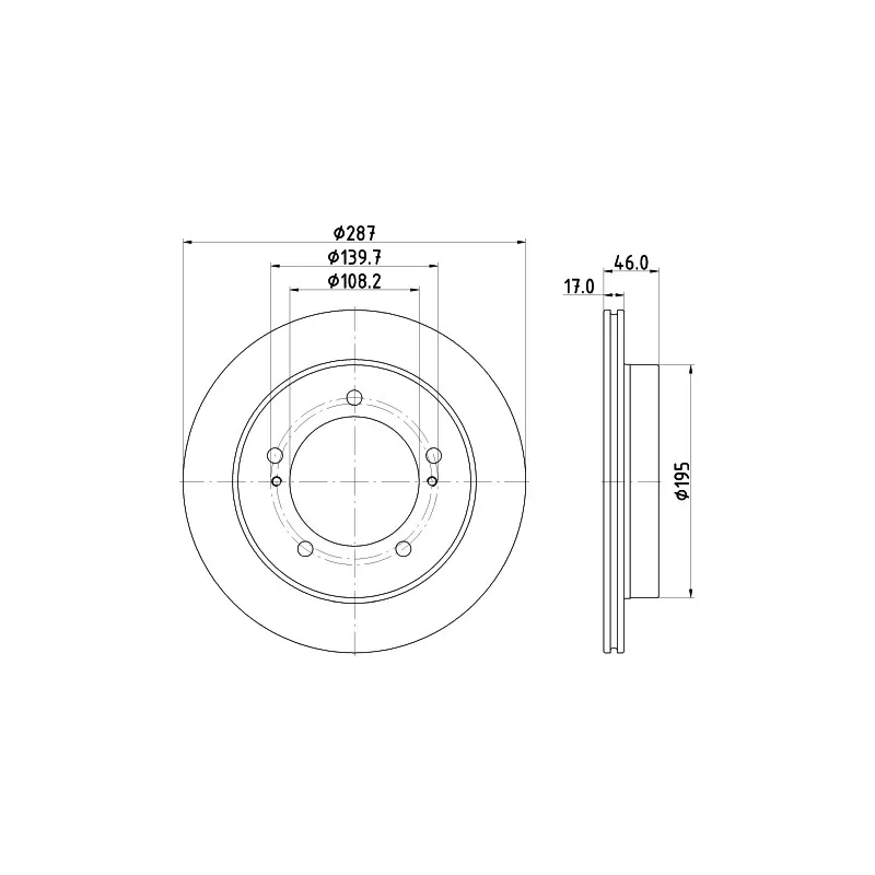 Jeu de 2 disques de frein avant HELLA 8DD 355 132-911