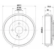 Tambour de frein HELLA 8DT 355 303-191 - Visuel 1