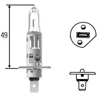 Ampoule, projecteur principal HELLA 8GH 002 089-153