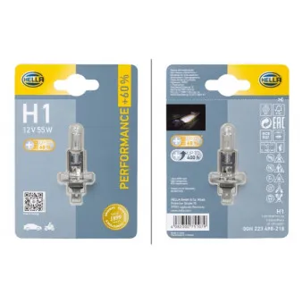 Ampoule, projecteur longue portée HELLA 8GH 223 498-218