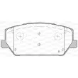 Jeu de 4 plaquettes de frein avant OPEN PARTS BPA1809.02 - Visuel 2