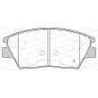 Jeu de 4 plaquettes de frein avant OPEN PARTS BPA1824.02 - Visuel 2