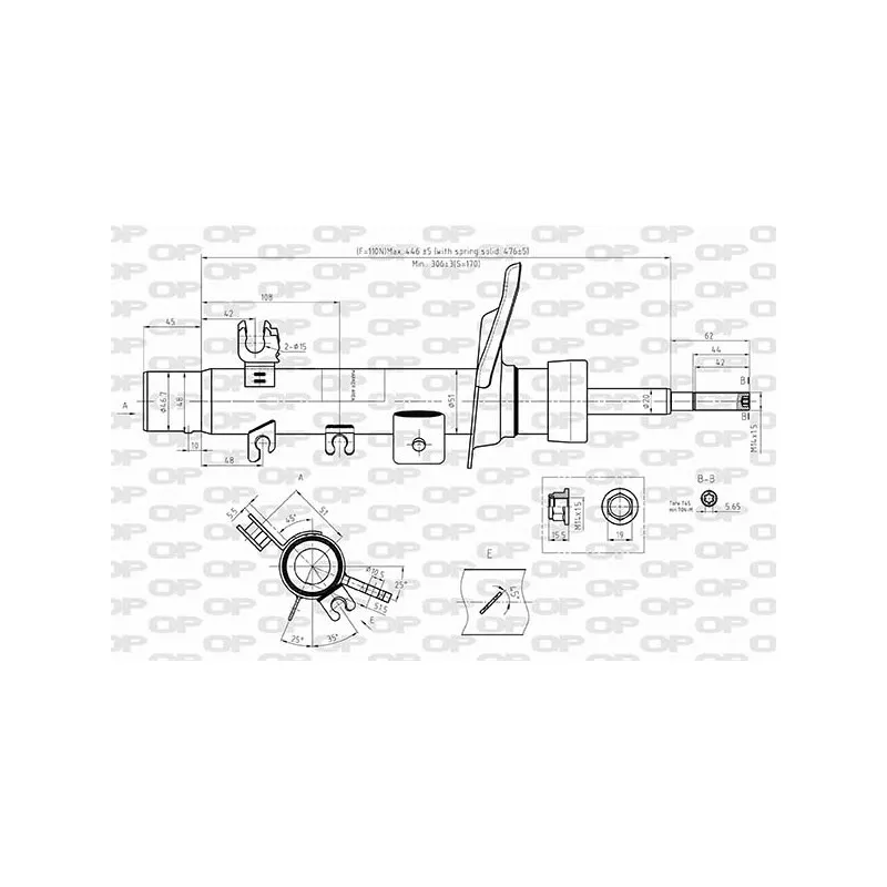 Amortisseur avant droit OPEN PARTS SAB8553.31