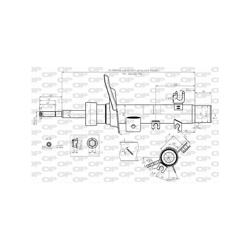 Amortisseur avant gauche OPEN PARTS SAB8554.31