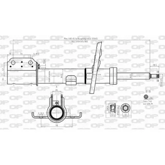 Jeu de 2 amortisseurs avant OPEN PARTS SAB8584.31