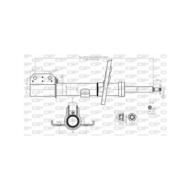 Jeu de 2 amortisseurs avant OPEN PARTS SAB8584.31