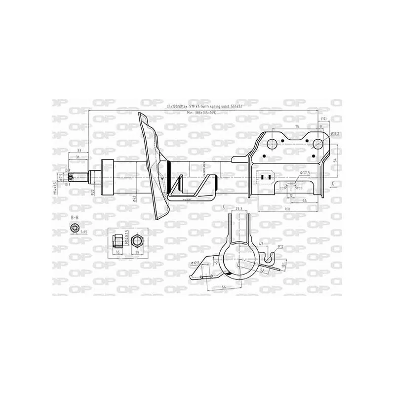 Amortisseur avant droit OPEN PARTS SAB8586.31
