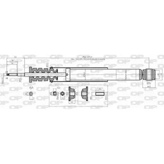 Jeu de 2 amortisseurs arrière OPEN PARTS SAB8590.32