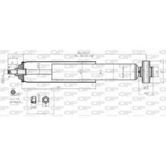 Jeu de 2 amortisseurs arrière OPEN PARTS SAB8592.32
