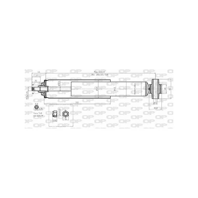 Jeu de 2 amortisseurs arrière OPEN PARTS SAB8592.32