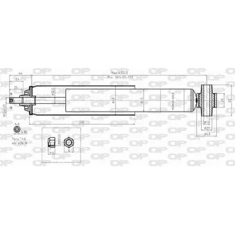 Jeu de 2 amortisseurs arrière OPEN PARTS SAB8594.32