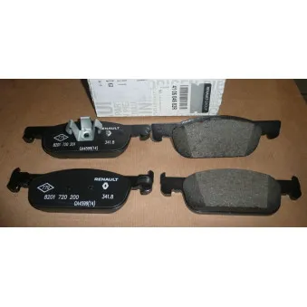 Jeu de 4 plaquettes de frein avant OE 410604682R