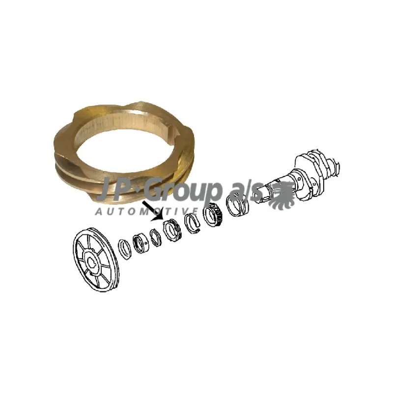 Roue dentée, arbre de commande de distributeur JP GROUP 8110450706