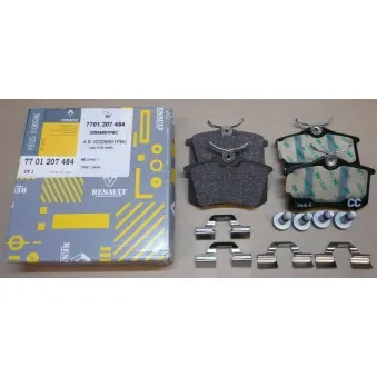 Jeu de 4 plaquettes de frein arrière OE 7701207484