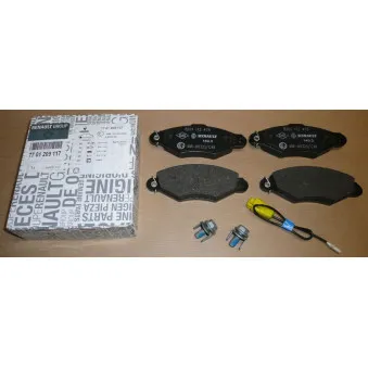 Jeu de 4 plaquettes de frein avant OE 7701209117