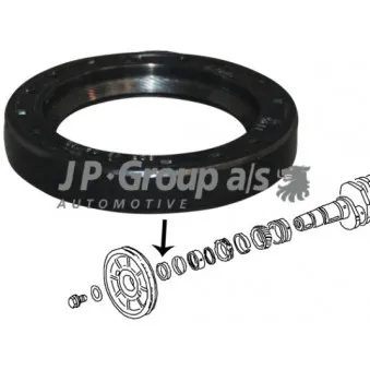 Bague d'étanchéité, vilebrequin JP GROUP 8119500500