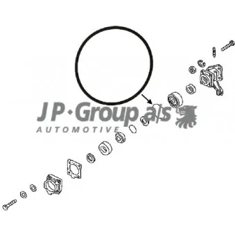 Bague d'étanchéité, roulement de roue JP GROUP 8151250506