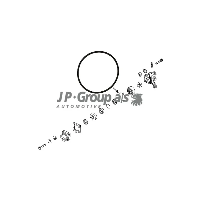 Bague d'étanchéité, roulement de roue JP GROUP 8151250506