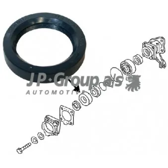 Bague d'étanchéité, roulement de roue JP GROUP 8151250703