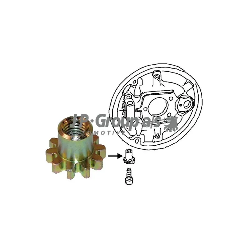 Boulon de réglage, systéme de freinage JP GROUP 8163850206
