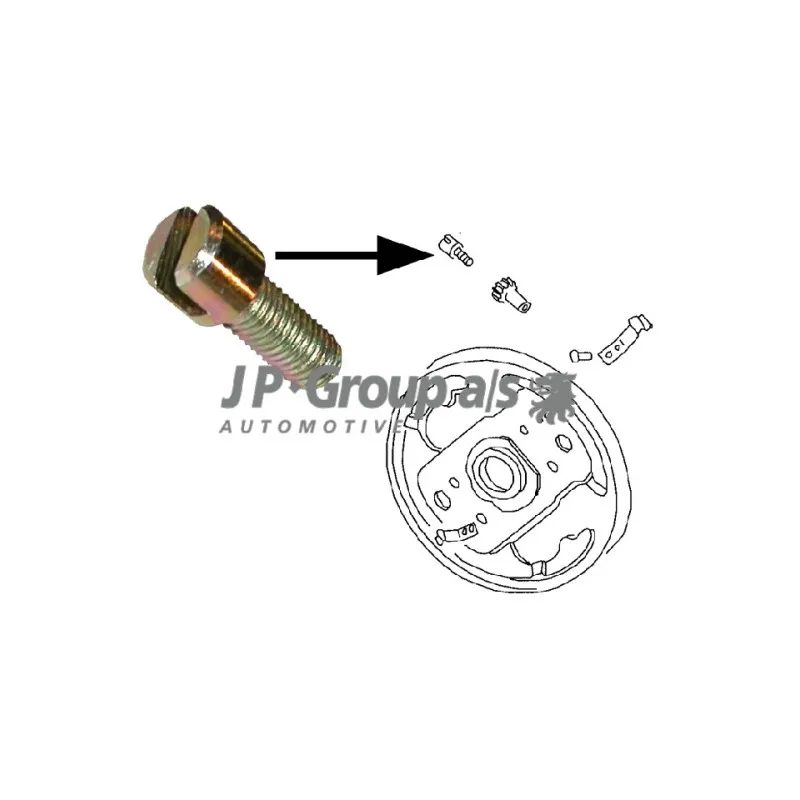 Boulon de réglage, systéme de freinage JP GROUP 8163850406