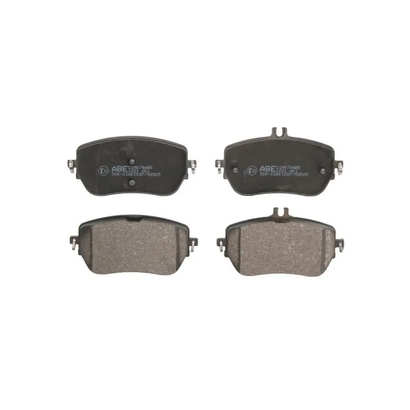 Jeu de 4 plaquettes de frein avant ABE C1M074ABE