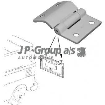 Charnière, capot-moteur JP GROUP 8180250100