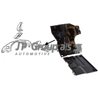 Conduit d'air chaud avant droit JP GROUP 8181800186