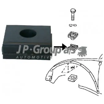 Support/suspension,plot de berceau/Support d'agrégats JP GROUP 8184001006