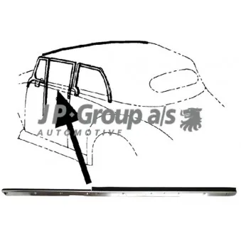 Joint d'étanchéité, vitre latérale JP GROUP 8186000670
