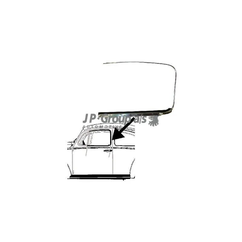 Baguette et bande protectrice, porte avant gauche JP GROUP 8186001776