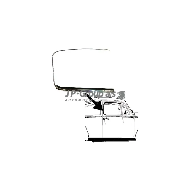 Baguette et bande protectrice, porte avant droit JP GROUP 8186001786