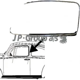 Baguette et bande protectrice, porte avant gauche JP GROUP 8186001876