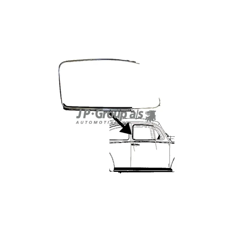 Baguette et bande protectrice, porte avant droit JP GROUP 8186001880