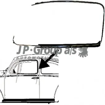 Baguette et bande protectrice, porte avant gauche JP GROUP 8186001970